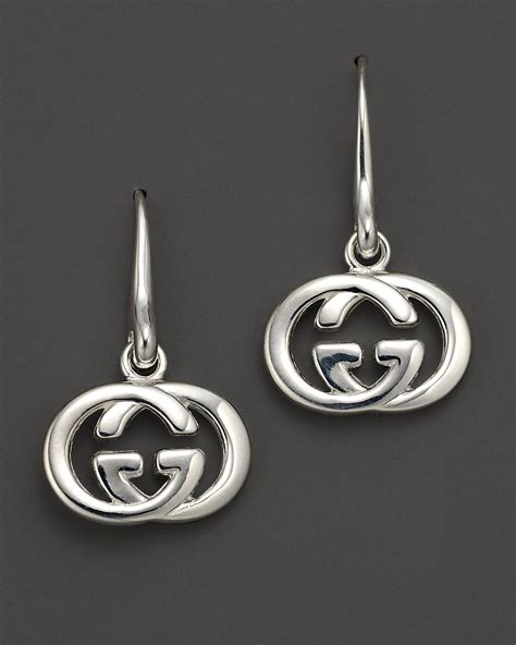 gucci silver dangling earrings